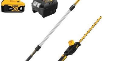 DEWALT Kit combinado de sierra de poste y cortasetos